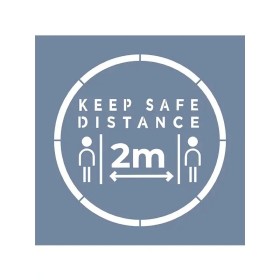 EHSM20 Sosyal Mesafe Stencil 60x60cm
