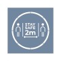 EHSM21 Sosyal Mesafe Stencil 60x60cm