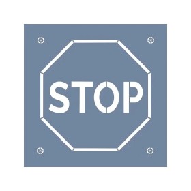EHTŞ44 Stop Yazı Stencil 20x20cm