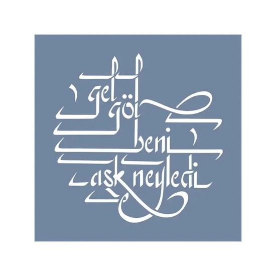 EHY101 Kaligrafi Yazı Stencil 60x60cm