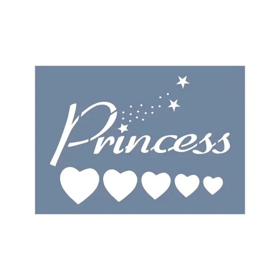 EHY131 Princess Stencil 21x30cm