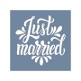 EHY133 Just Married Stencil 20x20cm