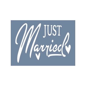 EHY138 Just Married Stencil 25x35cm
