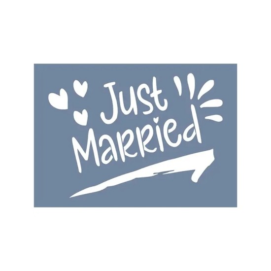 EHY140 Just Married Stencil 21x30cm