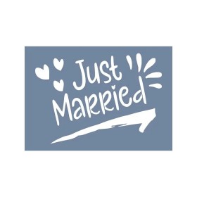 EHY140 Just Married Stencil 25x35cm