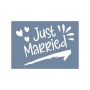 EHY140 Just Married Stencil 25x35cm