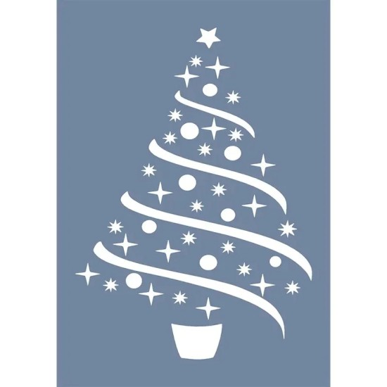 EHYB74 Yılbaşı Ağacı Stencil 25x35cm