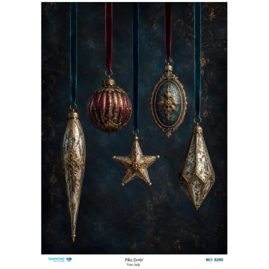 8269 Diamond Pirinç Dekopaj Kağıdı Plus Serisi 30x42cm