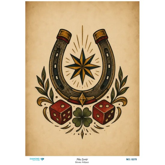 8278 Diamond Pirinç Dekopaj Kağıdı Plus Serisi 30x42cm