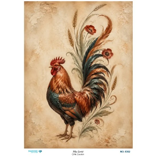 8302 Diamond Pirinç Dekopaj Kağıdı Plus Serisi 30x42cm