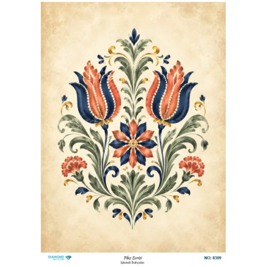 8309 Diamond Pirinç Dekopaj Kağıdı Plus Serisi 30x42cm