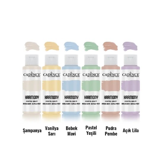 6x59ML Harmony Akrilik Boya - Soft Pastel Hayaller Seti