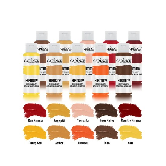 10x59ML Harmony Akrilik Boya - Sıcak Yaz ve Sonbahar Karma Set