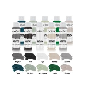 10x59ML Harmony Akrilik Boya - Modern Sanat ve Gri Tonlar Seti