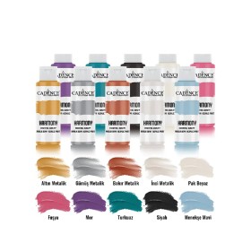 10x120ML Harmony Akrilik Boya - Ultra Parlak ve Metalik Koleksiyonu