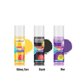 3x100ML Spongy Sünger Uçlu Pratik Boya - Sanatsal Kontrast Tasarım Seti