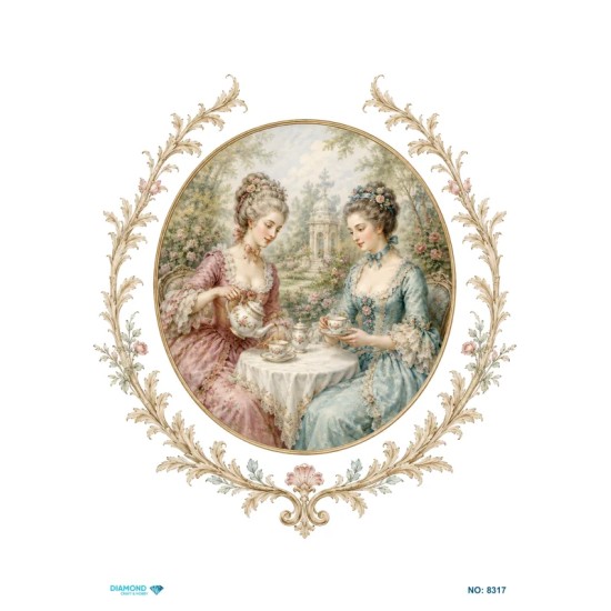8317 Diamond Pirinç Dekopaj Kağıdı 30x42cm
