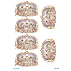 8354 Diamond Pirinç Dekopaj Kağıdı 30x42cm
