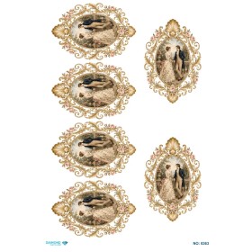 8363 Diamond Pirinç Dekopaj Kağıdı 30x42cm