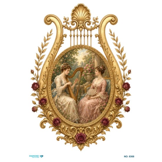 8368 Diamond Pirinç Dekopaj Kağıdı 30x42cm