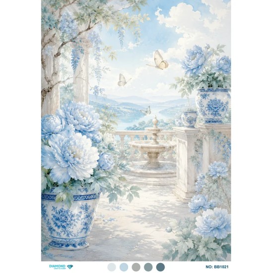 BB1021 Diamond Büyük Boy Pirinç Dekopaj Kağıdı 60x85cm