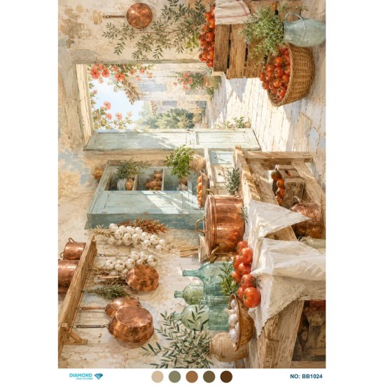 BB1024 Diamond Büyük Boy Pirinç Dekopaj Kağıdı 60x85cm