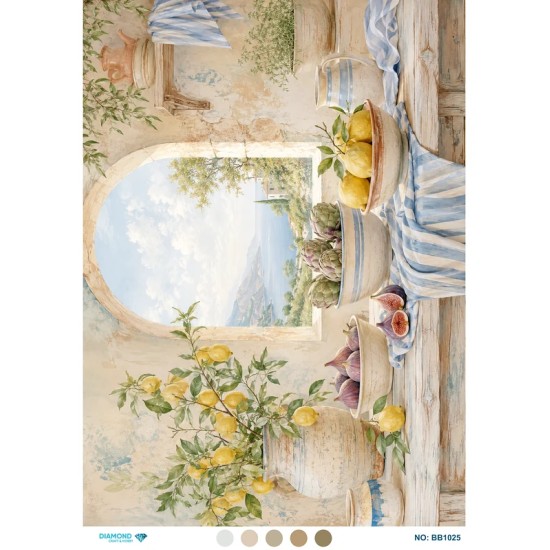 BB1025 Diamond Büyük Boy Pirinç Dekopaj Kağıdı 60x85cm