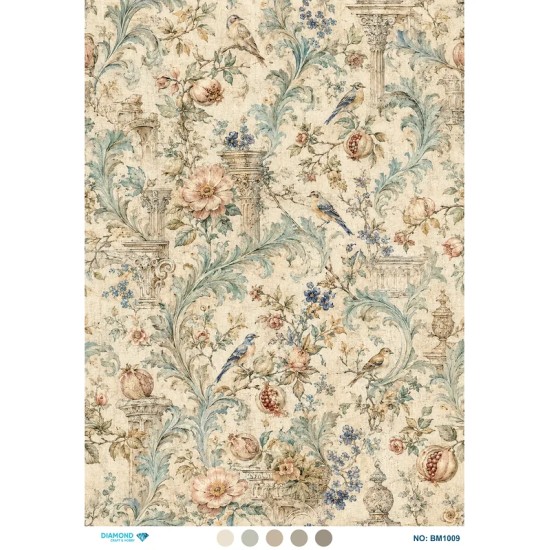 BM1009 Diamond Büyük Boy Pirinç Dekopaj Kağıdı 42x60cm