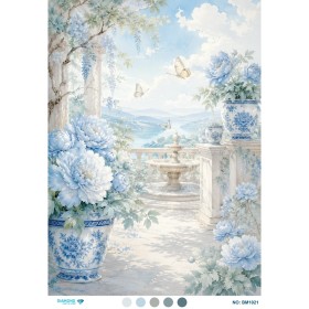 BM1021 Diamond Büyük Boy Pirinç Dekopaj Kağıdı 42x60cm