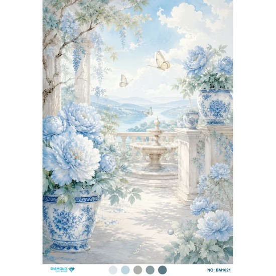 BM1021 Diamond Büyük Boy Pirinç Dekopaj Kağıdı 42x60cm