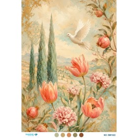 BM1022 Diamond Büyük Boy Pirinç Dekopaj Kağıdı 42x60cm