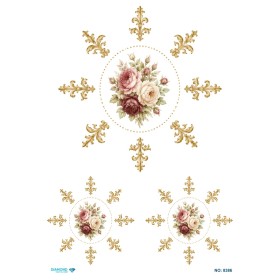 8386 Diamond Pirinç Dekopaj Kağıdı 30x42cm