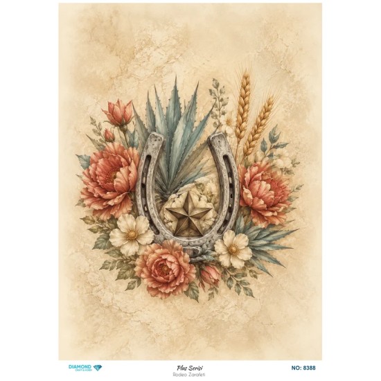 8388 Diamond Pirinç Dekopaj Kağıdı Plus Serisi 30x42cm