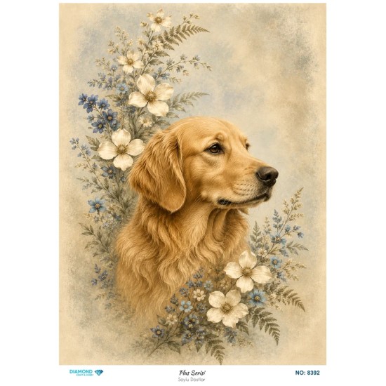 8392 Diamond Pirinç Dekopaj Kağıdı Plus Serisi 30x42cm