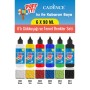 6X90ML Kooky Puff It Kabaran Boya 6'lı Gökkuşağı ve Temel Renkler Seti