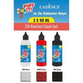 3X90ML Kooky Puff It Kabaran Boya 3'lü Kontrast Sanat Seti