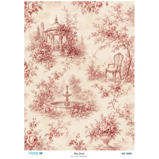 8405 Diamond Pirinç Dekopaj Kağıdı Plus Serisi 30x42cm