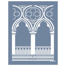 Evimde Hobi EHAN01 Sütun Desen Stencil 35x45cm | Evimde Hobi