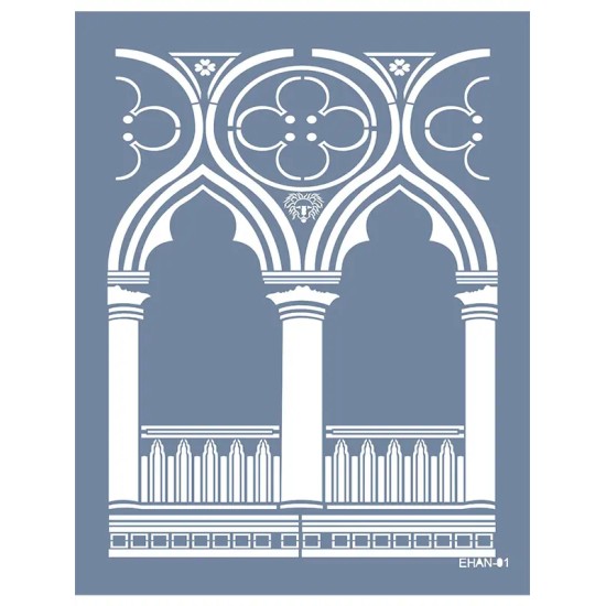 Evimde Hobi EHAN01 Sütun Desen Stencil 78x100cm | Evimde Hobi