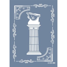 Evimde Hobi EHAN04 Sütun ve Tors Desen Stencil 25x35cm | Evimde Hobi