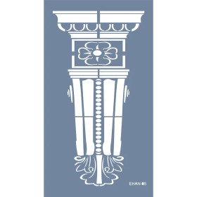 Evimde Hobi EHAN05 Sütun Desen Stencil 25x45cm | Evimde Hobi