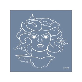 Evimde Hobi EHAN08 Medusa Desen Stencil 45x45cm | Evimde Hobi