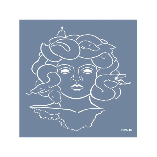 Evimde Hobi EHAN08 Medusa Desen Stencil 45x45cm | Evimde Hobi
