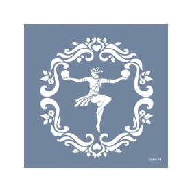 Evimde Hobi EHAN10 Kadın Figürlü Desen Stencil 45x45cm | Evimde Hobi