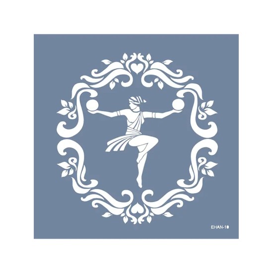 Evimde Hobi EHAN10 Kadın Figürlü Desen Stencil 45x45cm | Evimde Hobi