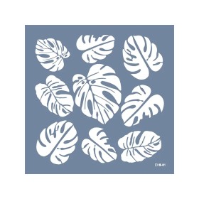 Evimde Hobi EHB01 Yaprak Desen Stencil 25x25cm | Evimde Hobi