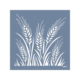 Evimde Hobi EHB03 Başak Desen Stencil 45x45cm | Evimde Hobi