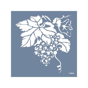 Evimde Hobi EHB06 Üzüm Desen Stencil 25x25cm | Evimde Hobi