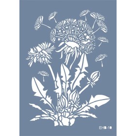 Evimde Hobi EHB10 Karahindiba Desen Stencil 21x30cm | Evimde Hobi