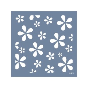 Evimde Hobi EHB14 Çiçek Desen Stencil 25x25cm | Evimde Hobi